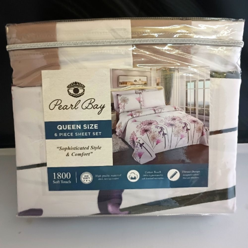 💯🔥PEARL BAY by STEVE MADDEN QUEEN SIZE 6 PIECE SHEET SET MSRP $139.99 🔥🔥NE
